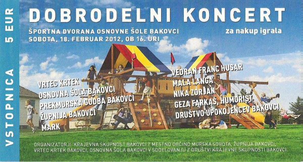 V soboto v Bakovcih dobrodelni koncert 
